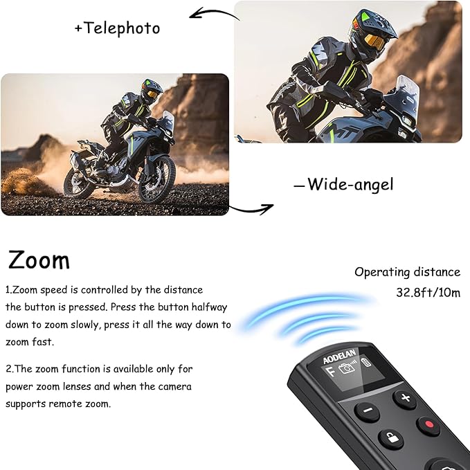 for Fujifilm Camera Rechargeable Shutter Release, AODELAN Wireless Remote Control Compatible with Fuji X-T30 II,X-S10,X-H2,X-H2S,X-T3,X-T4,X-T5,X-S20,X-T30,X-T50,X-M5,X100VI,X-E5,X Half