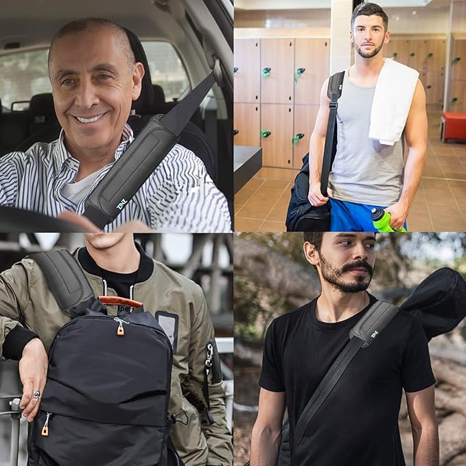 ZINZ Universal Shoulder Pad with Ultra Thick Cushion for Bag Luggage Bag Crossbody, Plus Long & Anti-Slip & Breathable,Drak Grey