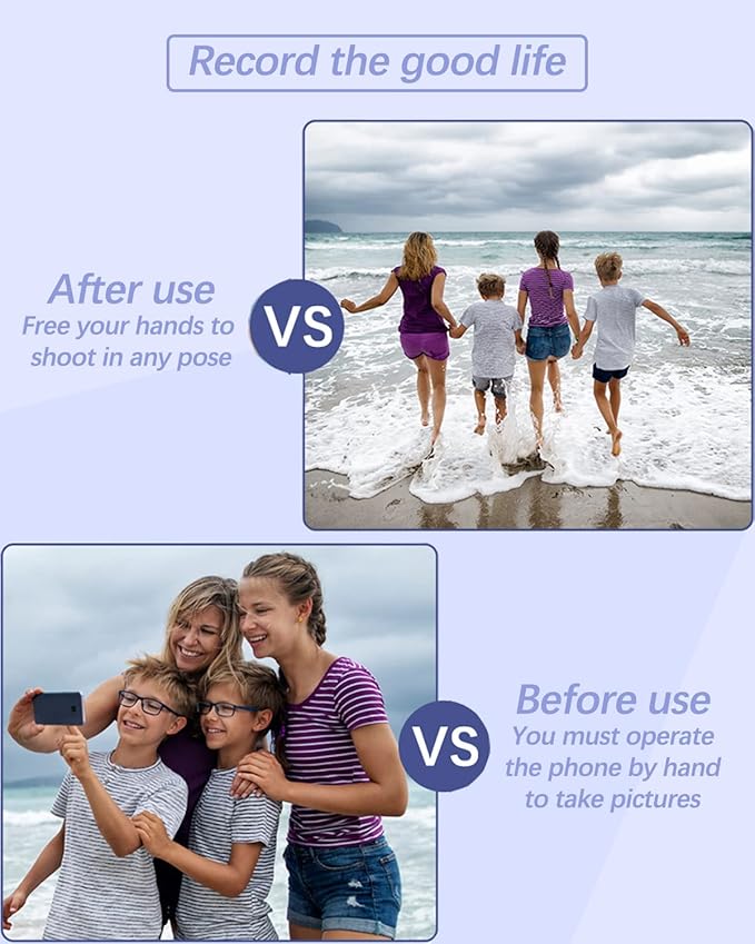Remote Shutter for iPhone Camera, Bluetooth Remote for Android, Hands Free Works with Take a Christmas Family Portrait, Create Amazing Photos and Selfies, Wrist Strap Included（3 Pack） (Round)