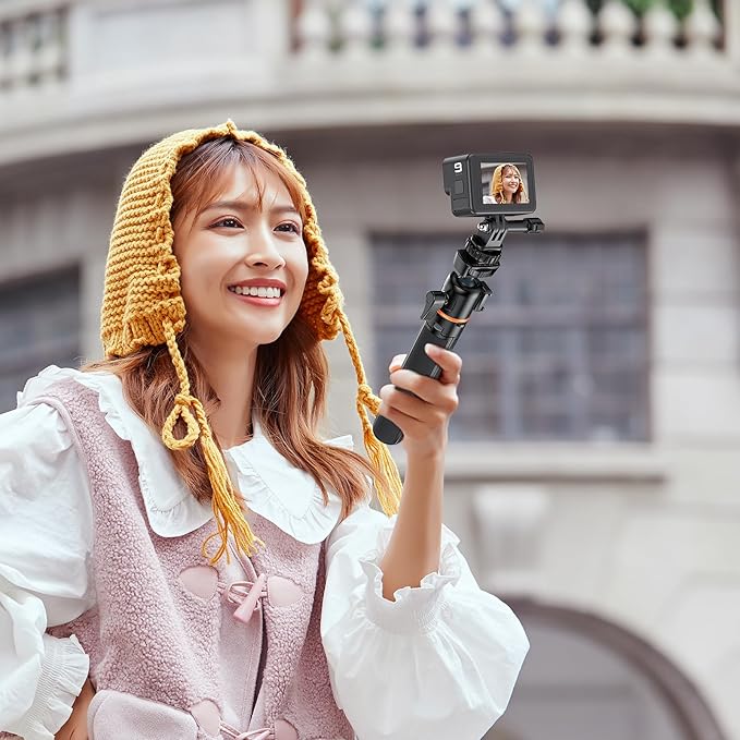 VRIG Hot Shoe Mount Adapter for GoPro Hero 13/12/11/10/9/8/7/6/5, DJI Osmo Action 6/5 Pro/ 4, AKASO Brave 8/7/6 Applicable for Tripod Selfie Stick Monopod and DSLR Camera