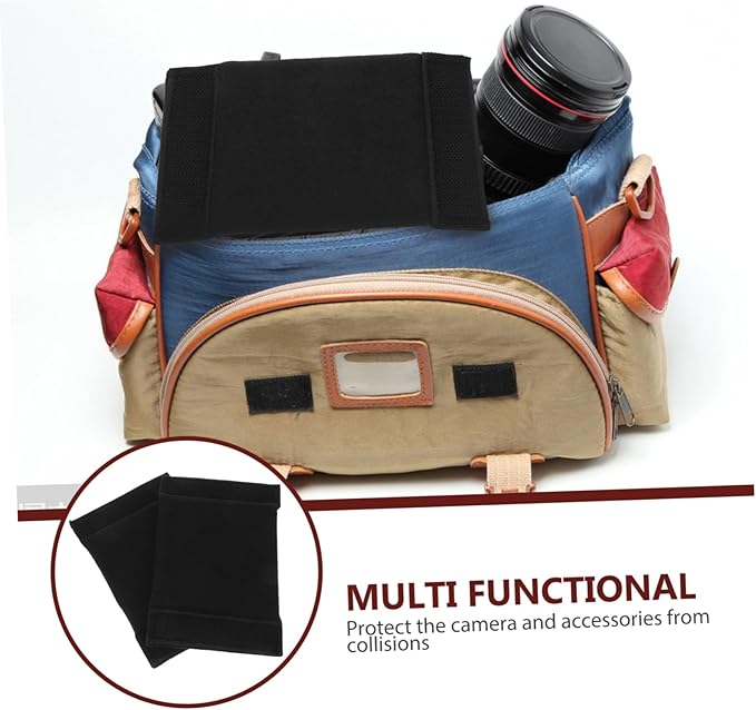2Pcs Padded Camera Bag Inserts Dividers for Camera Protection Shock Absorbing Compartment Dividers for Backpack Organizer Travel Friendly Design for Photographers