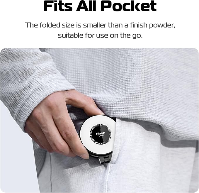 ULANZI Magnetic Selfie Light White, LED Fill Light Compatible with Magsafe, LED Selfie Ring Light Included Sticky Ring for Phones, for Selfies/Photography/TikTok/Zoom Calls/Video Conference Color