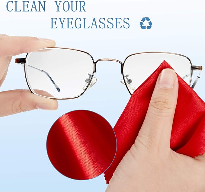 Frienda 50 Pcs Microfiber Cleaning Cloth for Glasses 6x7 Inch Lens Eyeglasses Cleaning Cloth Sunglasses Electronics Glasses Optical Cleaner Wipes Bulk for Camera Lens Eyeglass Screen(Assorted Colors)