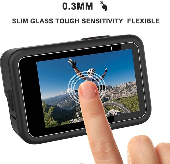 9 pcs Screen Protector Compatible with GoPro HERO 13 Black, Ultra Clear Tempered Glass Screen Protector + Tempered Glass Lens Protector + Tempered Glass Front LCD Display Film for GoPro HERO 13 Accessories