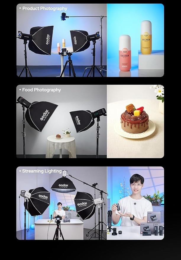 Godox Softbox Godox Quick Release Umbrella Softbox,Bowens Mount with Removable Front and Inner Diffusers/Grip/Diffuser Plate for Photography, Live Streaming,Location Portrait (UL-BOX-30 * 120)