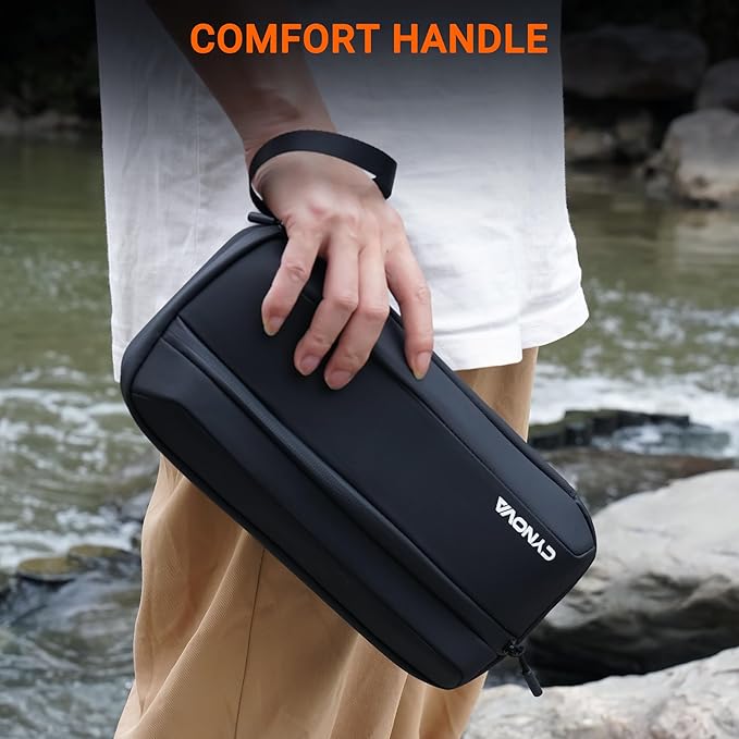 CYNOVA Carrying Bag for DJI Osmo Action 4/5 Pro, PU Storage Protective Bag for DJI Osmo Action 4/5 Pro Adventure Combo Accessories, Protective PU Storage Accessories