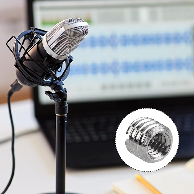 5pcs 1/4 Inch to 3/8 Inch Screw Adapter Tripod, Microphone Stand Adapter Tripod Thread Adapter Mic Stand Adapter Camera Mount Adapter for Camera Equipment