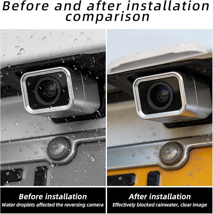 Backup Camera Rain Cover, All-Weather Soft Silicone Rear View Car Camera Rain Guard Universal Fit Anti Protection for Vehicle Reversing Cameras (White)