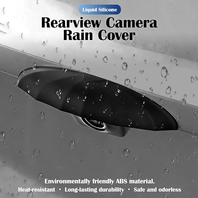 Universal Silicone Rear Camera Rain Cover - Waterproof & Easy Install Anti-Rain Protector for Car Backup Cameras
