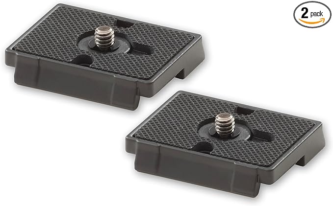 DANGER BUDDIES Tripod Mount for Manfrotto Tripod - Quick Release Mounting Plate with 1/4" 1/4-20 Stainless Steel Mounting Screw and Rubber Grip - Compatible with PL200 RC2 - (Black)