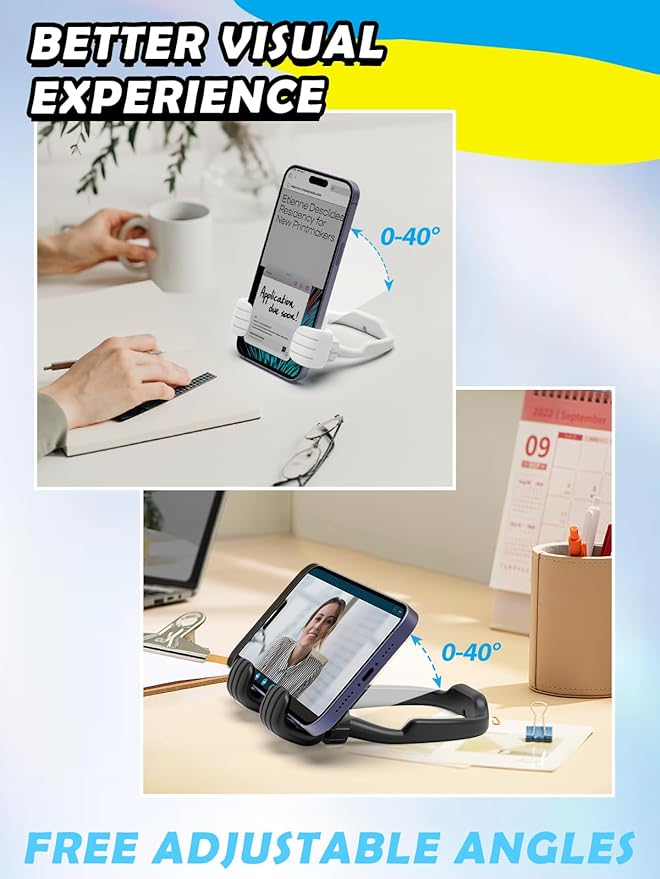 Easter Basket Stuffers Gifts for Teens Boys Girls Kids Cell Phone Stand: UPGRADE Adjustable Thumbs Up Lazy Phone Holder for Desk Cool Gadgets for Men Women Adults Husband Him Fun Birthday Easter Gifts