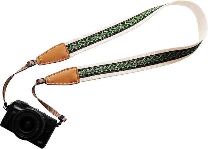 Original Design Personalized Adjustable Camera Strap Vintage Style Peacock Feather, Fit for Canon Nikon Sony Olympus Interchangeable Lens Digital Camera/DSLR etc.