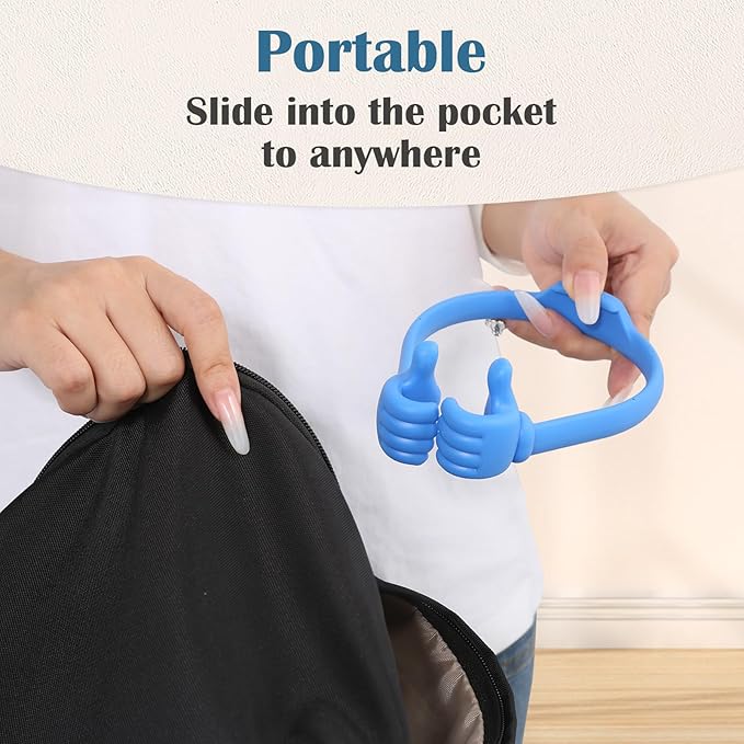Honsky Cell Phone Stand Holder, Thumbs Up Lazy Phone Stand, Universal Adjustable Flexible, Cute Perfect Valentine's Day Gifts for Him/Her,Gifts for Couples, Compatible with Cell Phones,Deep Red