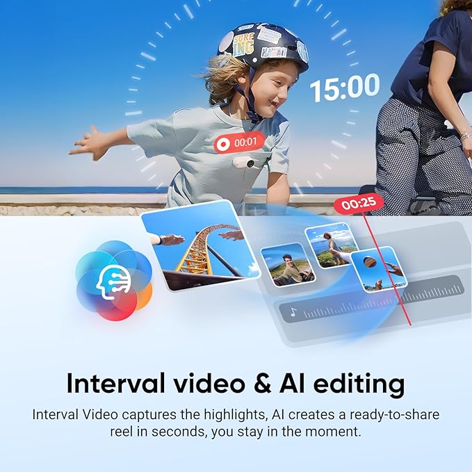 Insta360 GO 3S Cycling POV Bundle - 128 GB White 4K Tiny Portable Vlogging Camera, Hands-Free POVs, Mount Anywhere, Stabilization, 140 Min Battery Life, 10m Waterproof, Pet POV, White