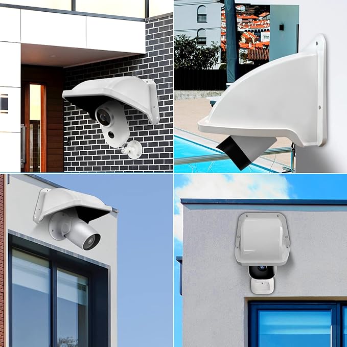 OOSSXX Universal Security Camera Sun Rain Cover Shield Cover Shield for Surveillance Camara Protective Roof for Dome/Bullet Outdoor Camera