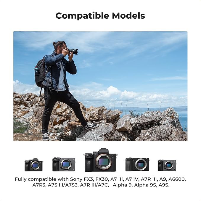 K&F CONCEPT 3-Pack NP-FZ100 Battery and Upgraded LCD Battery Charger Compatible with Sony A7iii, A7iv, A7C, FX3, FX30, A9, A6600, A6700, ZV-E1, ZV-E10ii, Alpha 9, A9S, A7R III, A7R IV, A7RV, 2280mAh