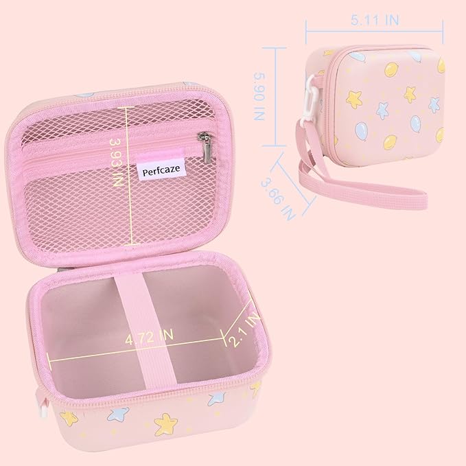 Kids Instant Print Camera Case Compatible with Dylanto/Gofunly/DUDUDRAGON/ESOXOFFORE Kids Camera, Prints Paper Water Color Pen Storage Case Birthday Gift