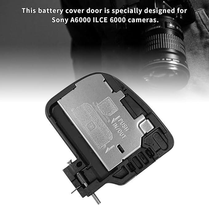 Replacement Battery Door Cover, Camera Battery Door Cover Battery Door Protective Lid Battery Compartment Replacement Lid Cover for A6000 ILCE 6000 Camera