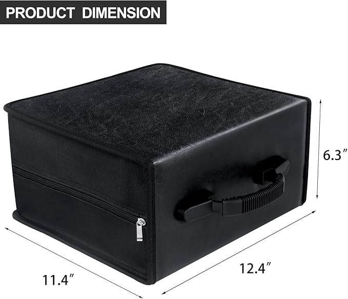 Siveit CD/DVD Case Binder - 400 Capacity Disc Storage Holder, Black PU Binder