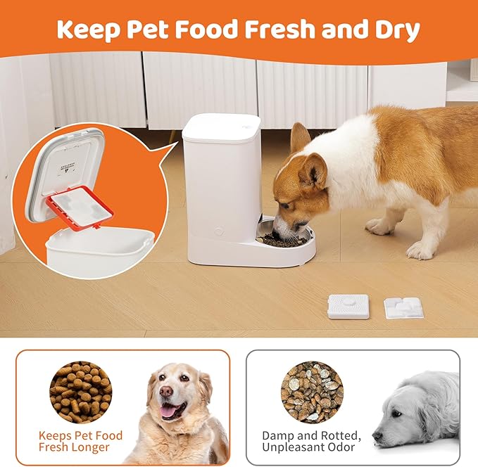 8-Pack Pet Food Desiccant Bag, Compatible with Petlibro Automatic Feeders,Upgrade Pet libro Desiccant Packets Keep Cat Food & Dog Food Dry and Fresh,with 8 desiccant case for storage