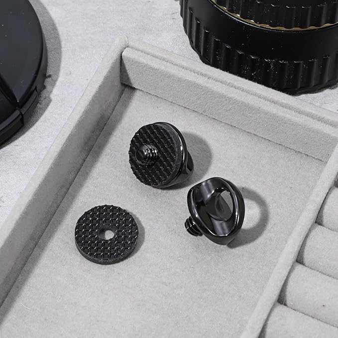 1/4" Camera Neck Strap Screw Holder, 2PCS 1/4-20 Quick Install Metal Screws Connecting Adapters with Rubber Washer for Quick Release or Installation of Wristband Sling