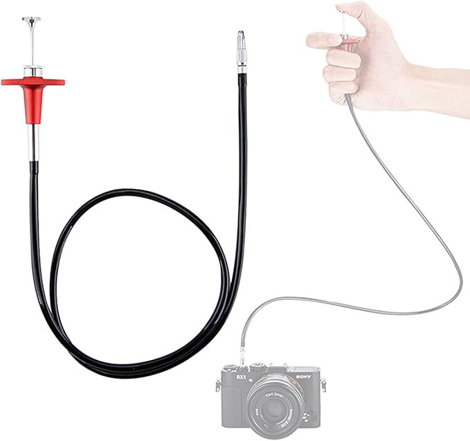 JJC TCR-70R 70cm Mechanical Cable Shutter Release with Bulb-Lock for Fujifilm X10 X20 X30 X100s X100t X-Pro1 X-Pro2 X-E1 X-E2, Leica M6 M7 M8 and Nikon Df F4 FM2 F3 FE FM3a F80, Threaded Release Cable
