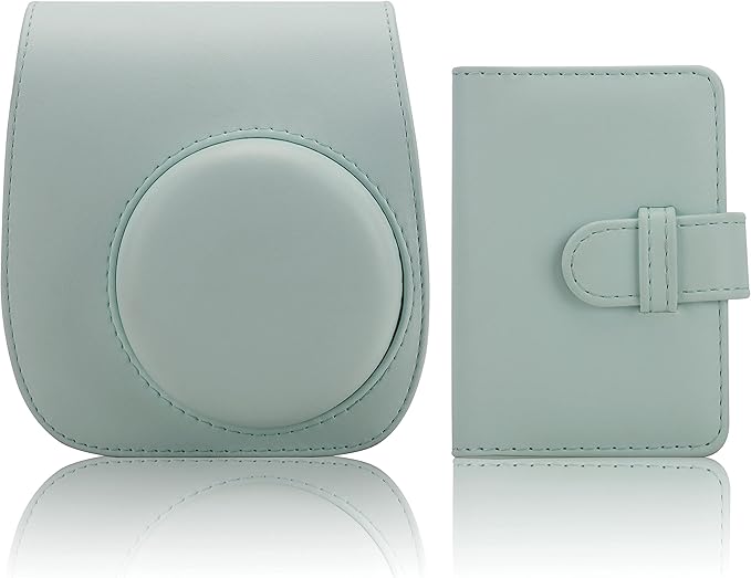 Frankmate Protective Case Compatible with Fujifilm Instax Mini 12 11 9 8 Instant Film Camera with Accessory Pocket and Adjustable Strap