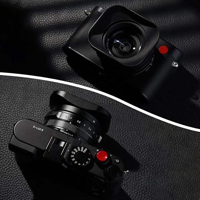 Haoge 43mm Square Metal Lens Hood Shade for Leica D-Lux 8 Camera Accessories Screw-in Lens Hood