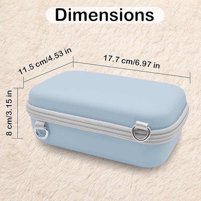 Instant Print Film Camera Case for Kid Cameras & Digital Video Camera, Hard Storage Holder Organizer Bag Compatible with ESOXOFFORE/Dylanto/Anchioo/MINIBEAR and More (Blue)