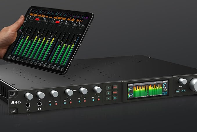 MOTU 848 28x32 Thunderbolt 4/USB4 audio interface for Mac, Windows and iOS with mixing, effects and networking