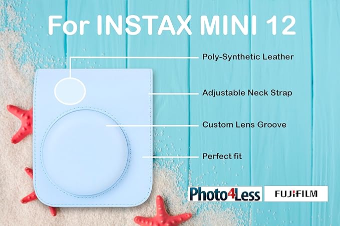 Fujifilm Instax Mini 12 Instant Film Camera Bundle with Accessories (Pastel Blue)