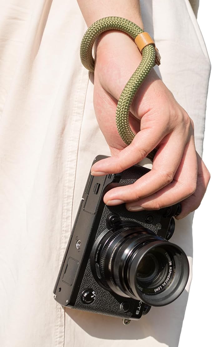 VOVMOEYA Rope Camera Wrist Strap,Camera Hand Strap Compatible with A6400 A6000 A7 IV,for Fujifilm X100V for Nikon Zf Z30 for Canon EOS R6 R7 R8 R10 Camera Wrist Straps for dslr - Green