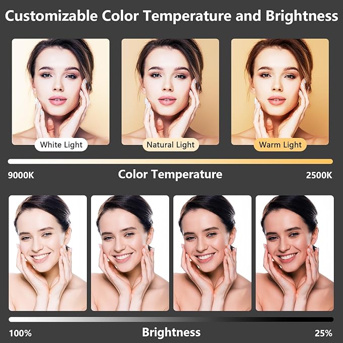 LED Video Lights, LED Camera Light, Small Lamp, Photography Pocket Lamp, CRI 95+ 2500-9000K Rechargeable Portable Photography Lighting for Camera
