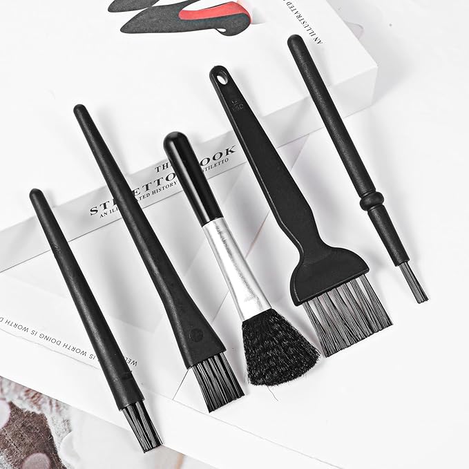 5 PCS Nylon Anti Static Dusting Brush, Mini Keyboard Cleaning Brushes Kit Electronics Cleaning Kit Small Spaces, Keyboard Cleaner Brushes Small Brush for Cleanings Computer Motherboard Camera