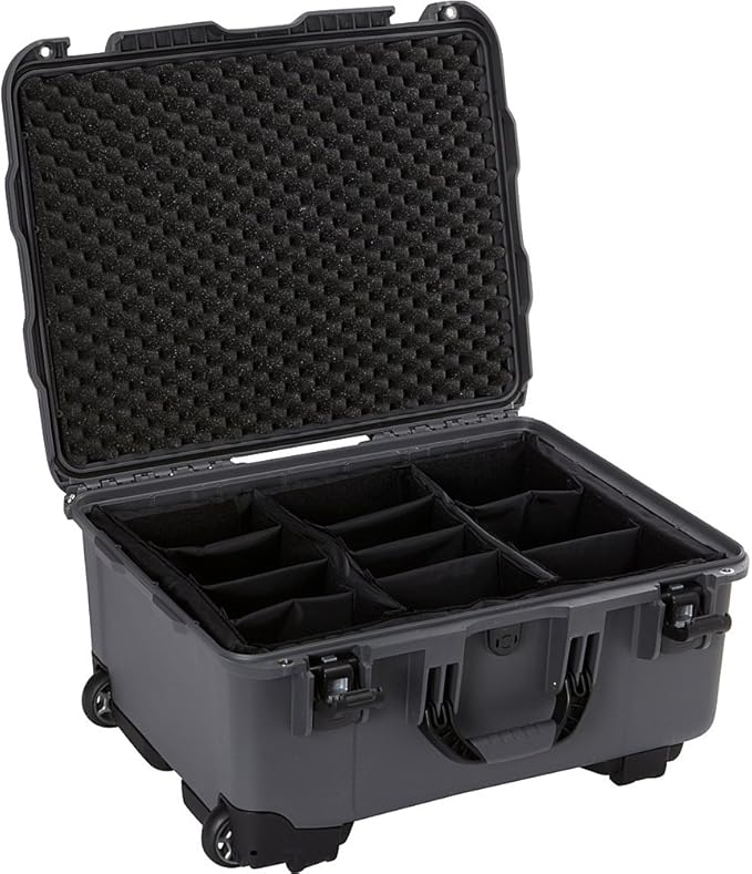 NANUK Waterproof Hard Case with Wheels and Foam Insert - Orange