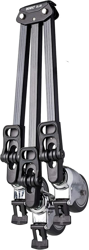 Benro Heavy-Duty Tripod Dolly – Locking Rubber Wheels, Folding Design, Adjustable Leg Mounts & Smooth Mobility for Video Tripods, Studio & On-Location Production (DL08)