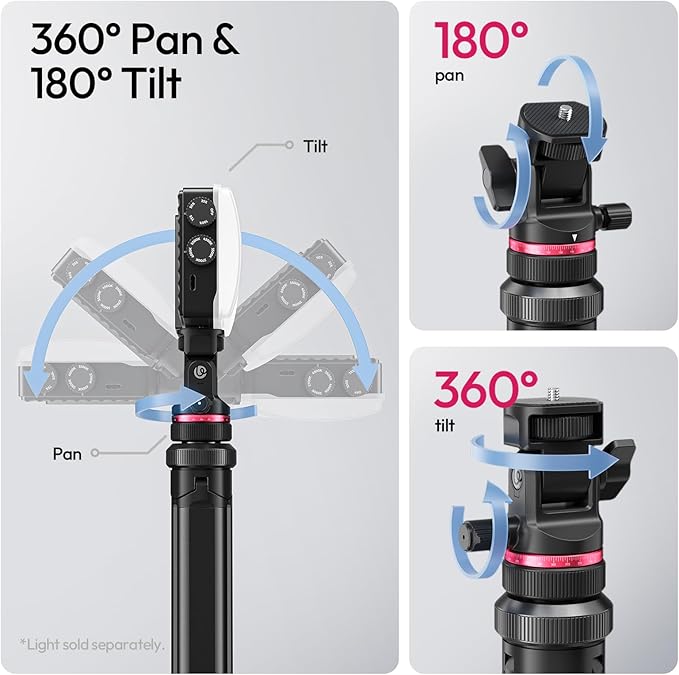 ULANZI Smartphone Video Rig with Selfie Ring Light & MT-80 Aluminum Camera Phone Video Light Tripod Stand Combo for Photo Booth Filmaking Live Steam Tiktok YouTube Video Recording