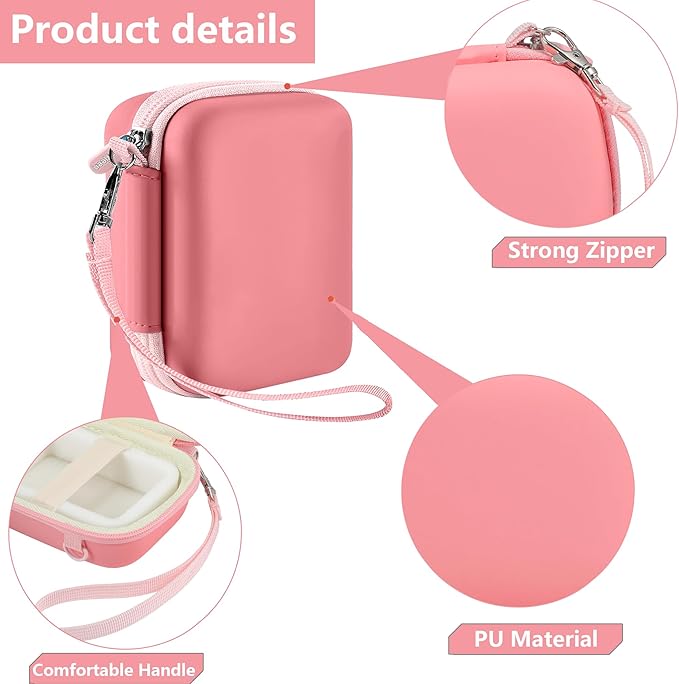 Leayjeen Kids Camera Case Compatible with Goopow/Mgaolo/CIMELR/Seckton/OZMI/Dylanto Kids Camera Toys, Christmas Birthday Gifts for Girls for Girls Boys(Case Only) Pink