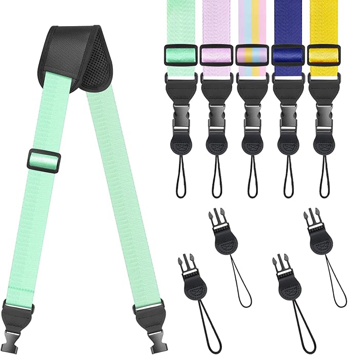 Universal Shoulder Strap, Sandwich Mesh Padded Neck Lanyard, Replacement Comfortable Bag Strap for Camera, Cellphone Tablet,iPad, Laptop, Luggage Bag, Binocular(Mint Green)