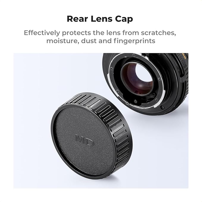K&F Concept MD Mount Rear Lens Cap & Body Cap Cover & Hot Shoe Cover Kit for for Minolta MD Mount Camera Lense SR-2 SR-7 SR-T 101 XK XM X-1 XE-5 XE XE-1 XE-7 XD-7 XD-11 XG-M X-500 X-570 X-700
