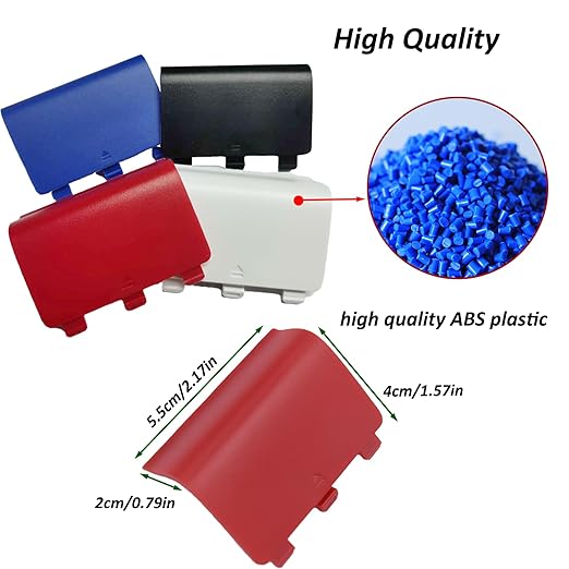 4 Pcs Battery Back Cover for Xbox One/Ones/OneX Controller[NOT for Xbox Series X/S],Replacement Battery Back Shell Cover Door Compatible with Xbox One Controller