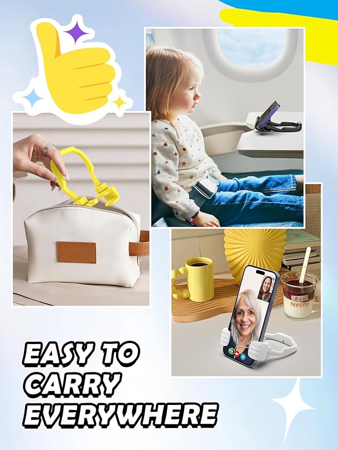 Easter Basket Stuffers Gifts for Adults Men Women: Teens Girls Boys Gifts for Kids Thumbs Up Lazy Cell Phone Stand Holder for Desk Funny Gift for Dad Mom Wife Husband Teenage Cool Gadget Trendy Stuff