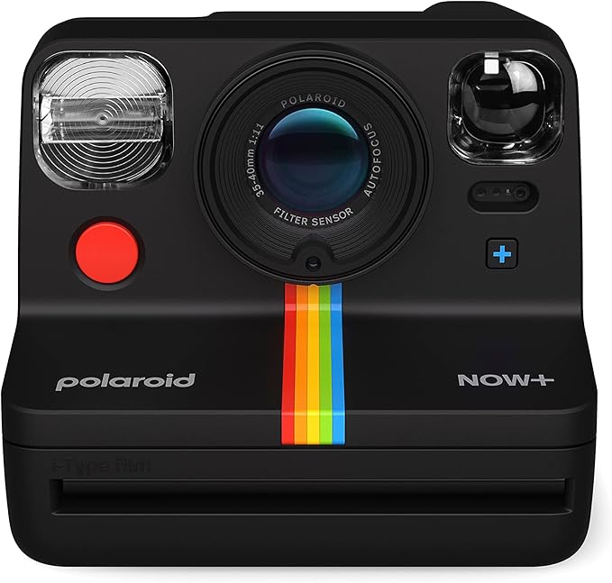 Polaroid Now+ Generation 2 - Camera + Film Bundle (16 Photos Included) - Black - Bluetooth Connected App Controlled Instant Film Camera-6250