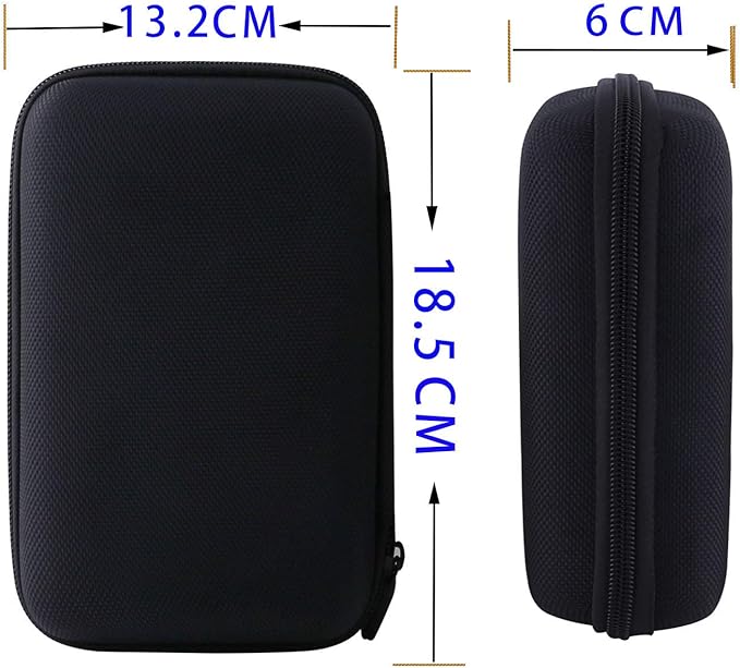 JINMEI Hard EVA Carrying Storage Case Compatible with Canon SELPHY QX20 / SELPHY Square QX10 Compact Photo Printer Protective Travel Storage Box (Black)