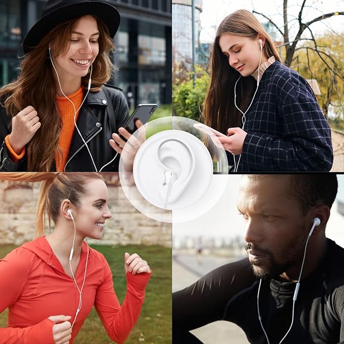USB C Headphones 2 Pack，USB Type C Earbuds HiFi Stereo USB C Wired Earphones with Microphone Volume Control Compatible with Samsung Galaxy S23 S22 S21 Google Pixel 6 5 4XL/iPad Pro