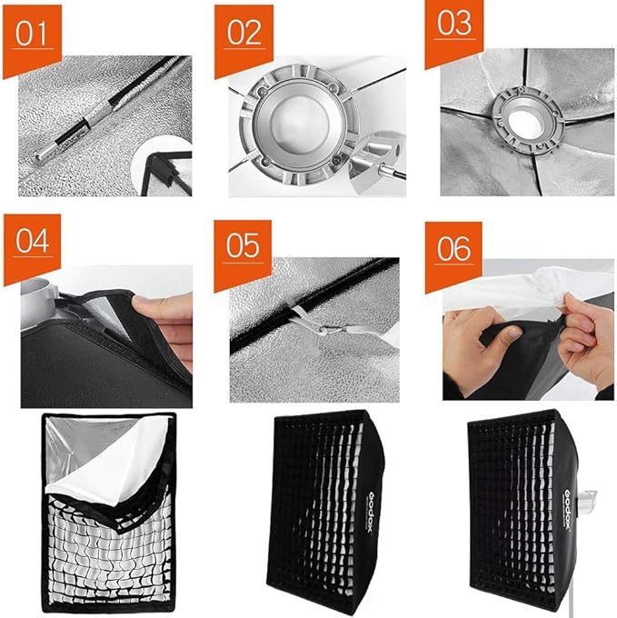 GODOX 50x130cm / 20"x51" Honeycomb Grid Softbox Bowens Mount for Shooting Flash Speedlite