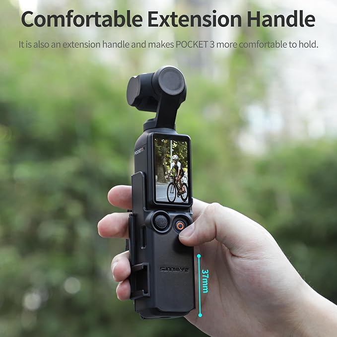 Xmipbs Pocket 3 Hand Strap Extension Handle with Cold Shoe Mount, Adjustable Wrist Strap for DJI Osmo Pocket 3, Compatible with 1/4" Thread Handle, Comfortable Grip & Hand Band for Osmo Pocket3