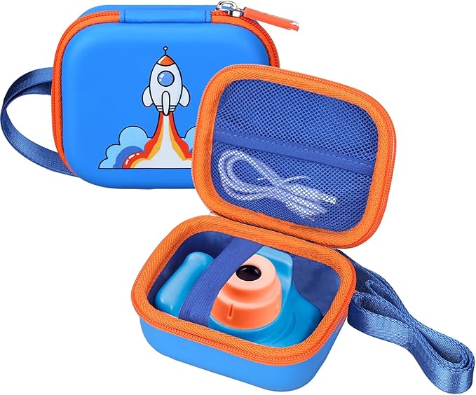 Camera Case for Seckton Upgrade Kids Selfie Camera, Case Compatible with Seckton/KOKODI/Dylanto/Goopow/Desuccus/DITUPAN/GKTZ/masterbee Digital Video Camera Toys Camcorder Storage Holder-Deep Blue