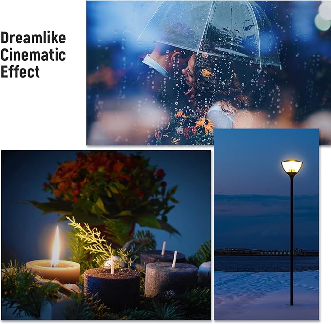 NEEWER 1/8 Black Diffusion Dreamy Cinematic Effect 4"x5.65" Cinema Square Filter (Rectangular) with HD Optical Glass Compatible with Tilta Compatible with SmallRig Matte Box for Photo Videography