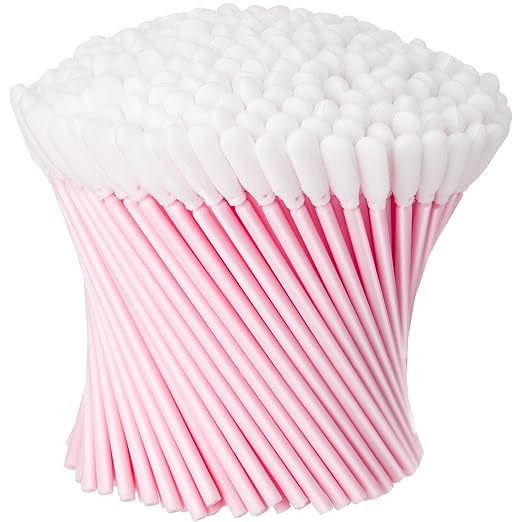 Zhengmy 500 Pieces Foam Cleaning Swabs Sponge Tip Swabs Foam Tip Sticks for Inkjet Printer Print Head, Camera Lens, Optical Equipment 3.66 Inch(Pink)